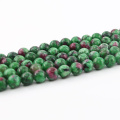 L-0122 plein brin naturel lâche Epidote perles rondes Rubis Zoisite Gemstone